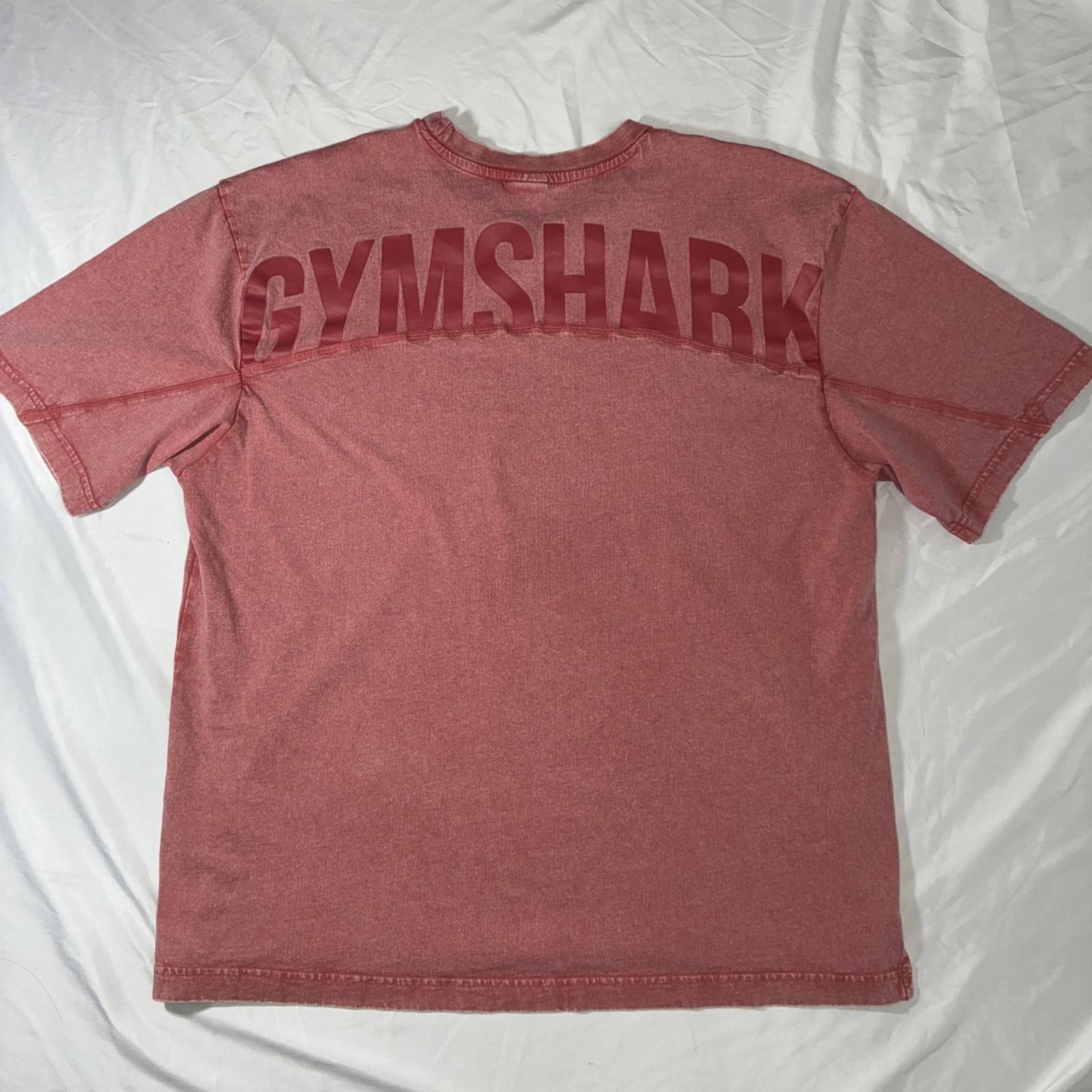 Gymshark Graphic Logo T-Shirt Maroon Size XL Spellout