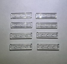 Lego Lot Of 8 Trans Transparent Clear 1x4 Tiles Flat Tile Brick Piece New City