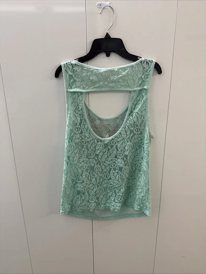 Camiseta sin mangas Angels & Diamonds para mujer con textura talla S Y2K alas grunge flor de lis Foto 4 de 4