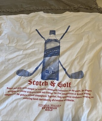 Johnnie Walker x Devereux Golf Men s White Short-Sleeve T-Shirt Medium Scotch