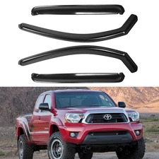 Tres&Vendu Smoke Window Visor For 2005-2015 Toyota Tacoma Crew Cab Deflector