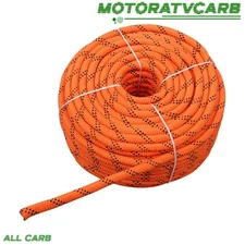 ALL-CARB 3/8 in X 120ft Braided Rope For Camping,Hiking,Hunting Orange and Black