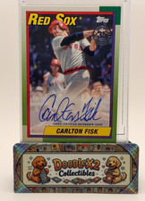 2025 Topps Series 1 1990 Topps Baseball Auto Carlton Fisk #90AU-CF Auto HOF