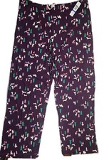 Hue Womens Pajama Pants Drawstring Waist Christmas Print XL NWT 5A