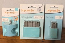 Impressart Lot: 3mm Metal Stamps Numbers /Letters Simple Strike Jig, Bridgette