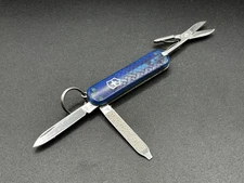 Victorinox Swiss Army Classic SD Pocket Knife - Translucent Blue With Pattern