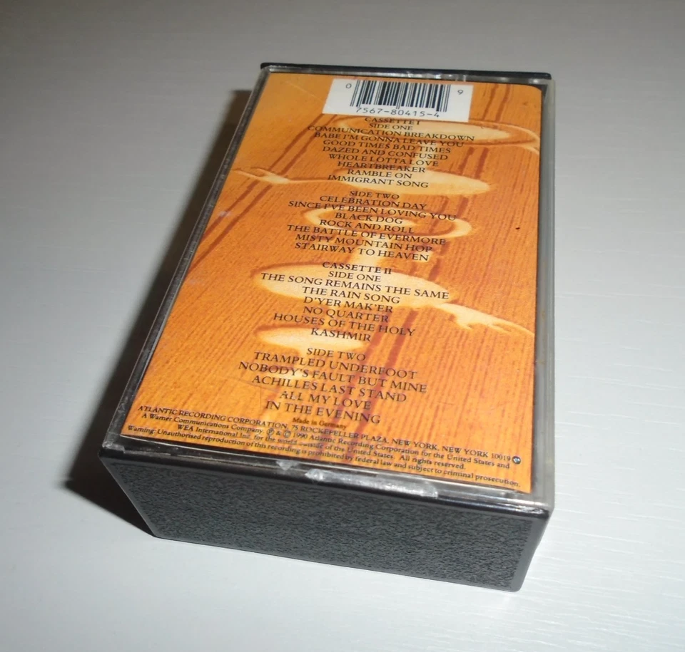LED ZEPPELIN REMASTERS DOUBLE AUDIO CASSETTE TAPE ALBUM 1990 ATLANTIC 7567-8041 - Image 2 of 4