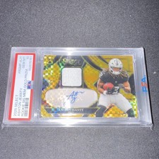 Panini 2025 Select Ashton Jeanty RSMP-AJY Gold Prizm Auto 10/10 PSA 10