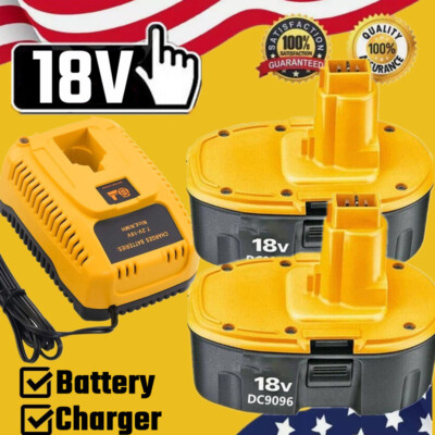 For Dewalt DC9096 18 Volt 18V Battery /Charger DC759 DC970 Drill  replacement