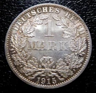 GERMANY - KAISERREICH / SILVER 1 MARK 2./ 1915 A