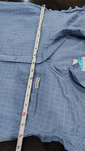 womans Columbia blue tank top sleeve less button up shirt sizeXL - Imagen 5 de 6