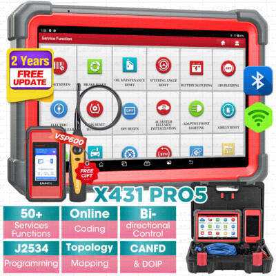 2025 LAUNCH X431 PRO5 PAD V + Car Diagnostic Scanner IMM0 Key Programming TPMS