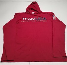 New Team USA "SUPPORT THE MOVEMENT" Olympics Red Performance Hoodie XLarge Adult