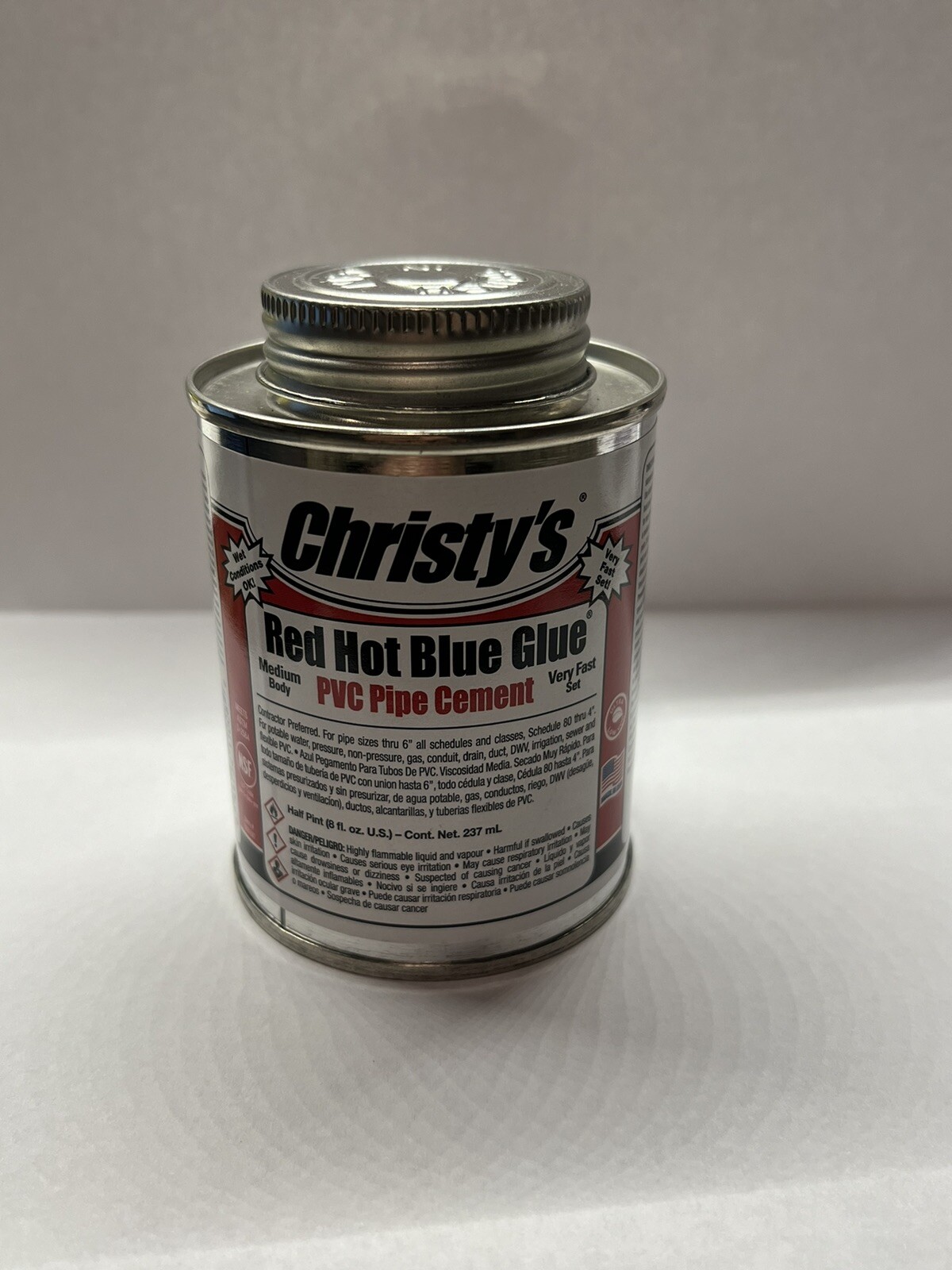 CHRISTY'S RED HOT BLUE GLUE PVC PIPE CEMENT 8 FL. OZ. eBay