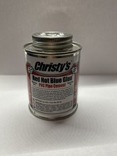"Christy's Red Hot Blue Glue PVC Pipe Cement 8 fl. oz.   Fast-Set, New"