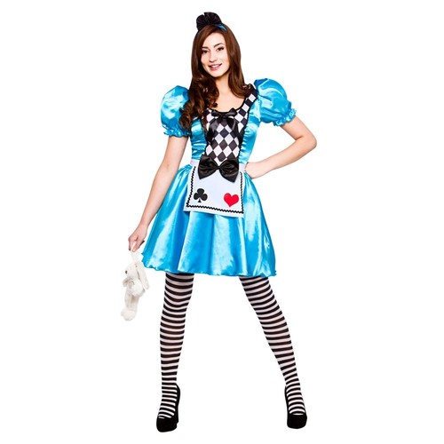 Costume Carnevale Donna Da Alice Nel Paese Delle Meraviglie Vestito Di  Halloween | eBay