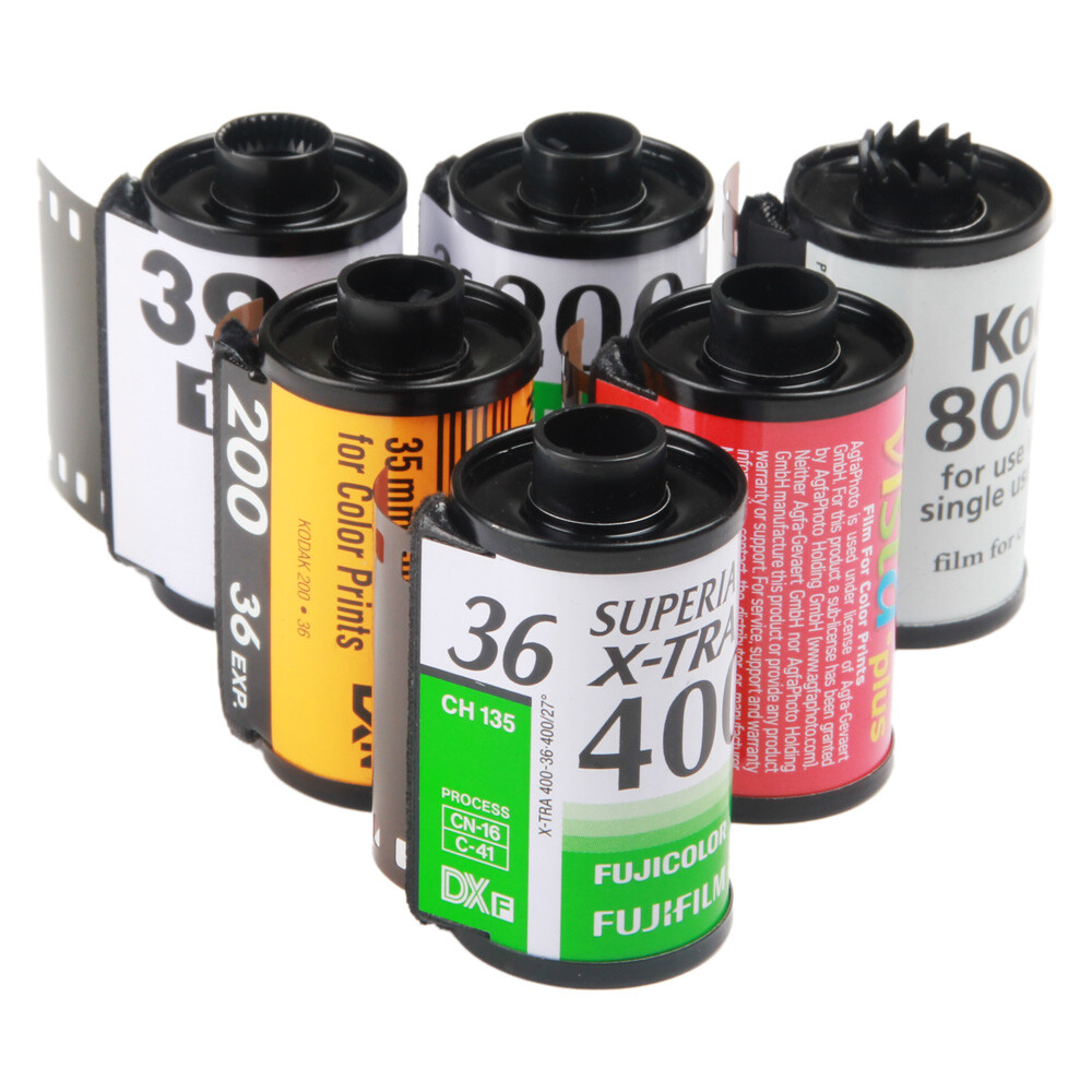 6x Assorted Reloadable Empty Canisters Cassettes For Kodak Fuji