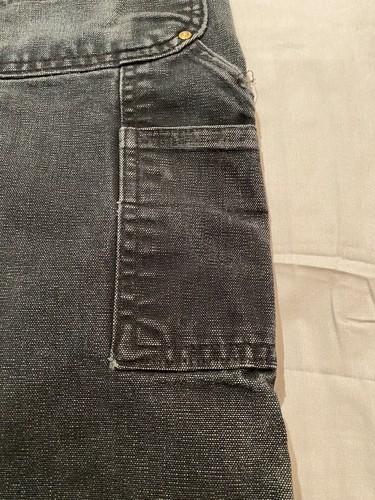 Carhartt Double Front Knee Black B01 - BLK Pants Distressed Vintage Paint 42x30 - Picture 20 of 23