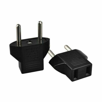 US USA To EU Europe EURO AC Power Wall Plug Travel Charger Adapter Converter NEU