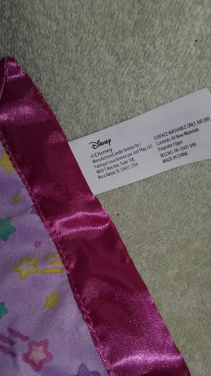 Disney Jr Doc McStuffin LAMB Sheep Lovey Security Blanket Plush Just Play Rattle