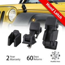 Pair Hood Latch Rubber Catch Bracket Replace Kit Fit 2007-2018 Jeep Wrangler Jk