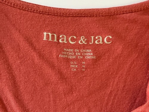 Mac & Jac Damen lachsfarbene ärmellose Bluse Tank asymmetrisch transparent Größe Medium - Bild 4 von 6