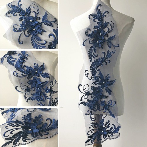 Lace DIY Dance Wedding Sew Bridal Embroidery Trim Lace Applique Decor Motif - Picture 20 of 22
