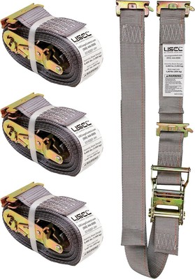 400 Lbs Break Strength Double-Fitted E Track Ratchet Straps (4 Pack) 2 ... 4