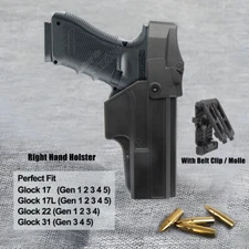 Duty G17 Holster Fit Glock 17 17L 17M 17C 31 Gen1-5 Glock 22 G31 Level 3 Holder