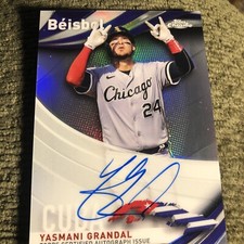 Yasmani Grandal 2021 Topps Chrome Baseball Beisbol Auto /99 Refractor SP Signed
