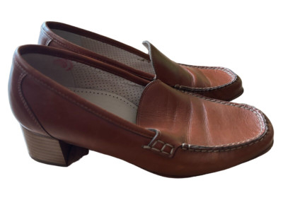 SIOUX Mocassin Damen Halbschuhe Rehbraun Gr. 37 mit 4,5 cm Absatz