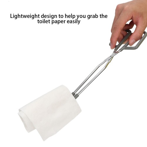 Long Toilet Paper Tongs Toilet Aid Bathroom Wiping Aid For Pregnant Women Elder