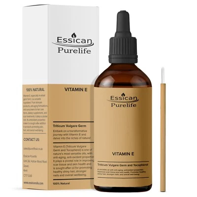 ESSICAN PURELIFE Premium Vitamin-E Oil 100% pure Skin, Nails, Hair Pharmaceutical, Cosmetic grade