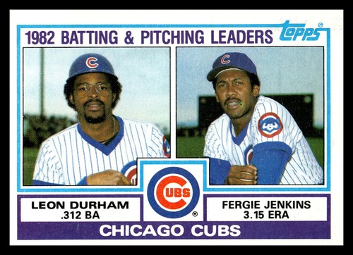 1983 Topps #51 Cubs Leaders/Checklist (Leon Durham/Fergie Jenkins) TL ...