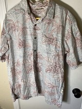 Vintage Go Barefoot Men's Reverse Print Hawaiian Aloha Shirt L Made In USA