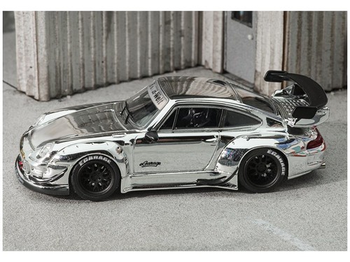 PORSCHE 911 - RWB 993 GT Wing - chrome silver - STAR 1:64 - Bild 2 von 6