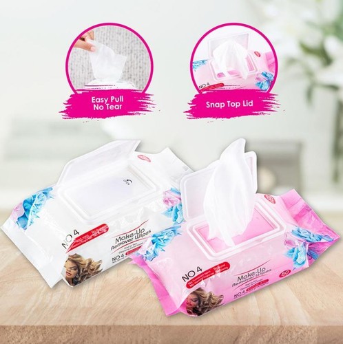 240Pcs Make-Up Remover Wipes Pads Cleansing Eye Facial Face with Resealable Flap - Picture 4 of 9