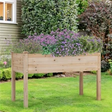 Outdoor Raised Garden Bed with Legs Vegetable Elevated Planter Box Herb Garden