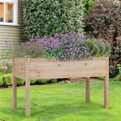 Raised Garden Bed with Legs Vegetable Elevated Planter Box Herb Garden Outdoor