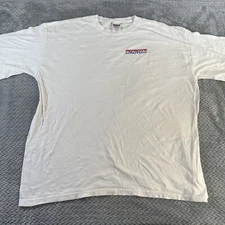 Pep Boys Auto Service Men's Size XL White Shirt Red Blue Logo Vintage
