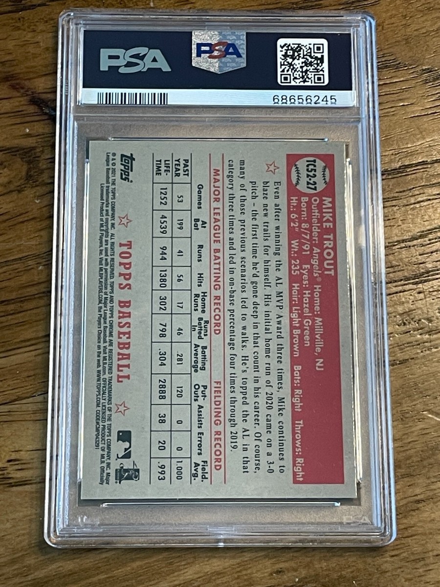 2021 Topps MIKE TROUT tc5227 1952 Topps Redux Chrome PSA 10