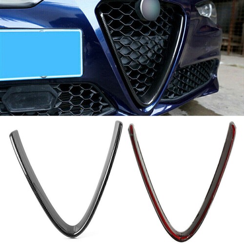 Front V Shape Grill Grille Cover Fit Alfa Romeo Stelvio 20172022