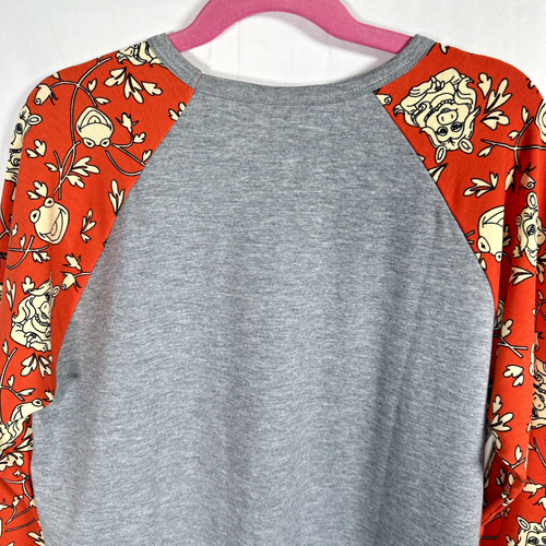 Girl Baseball Style Tee 3/4 Sleeve (12-14) Disney Kermit the Frog Miss Piggy NWT - Picture 8 of 13