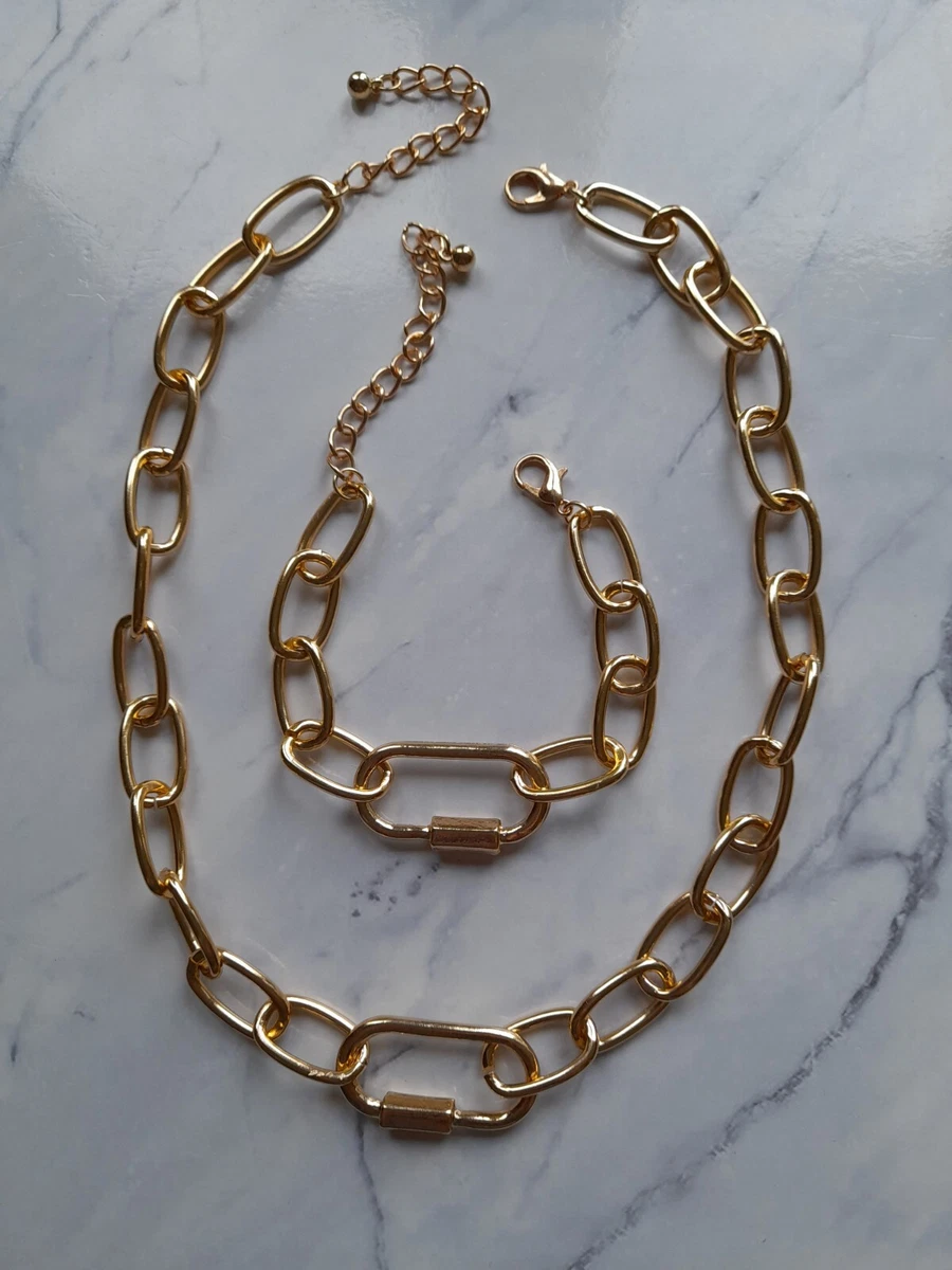 Matching gold hotsell necklace and bracelet