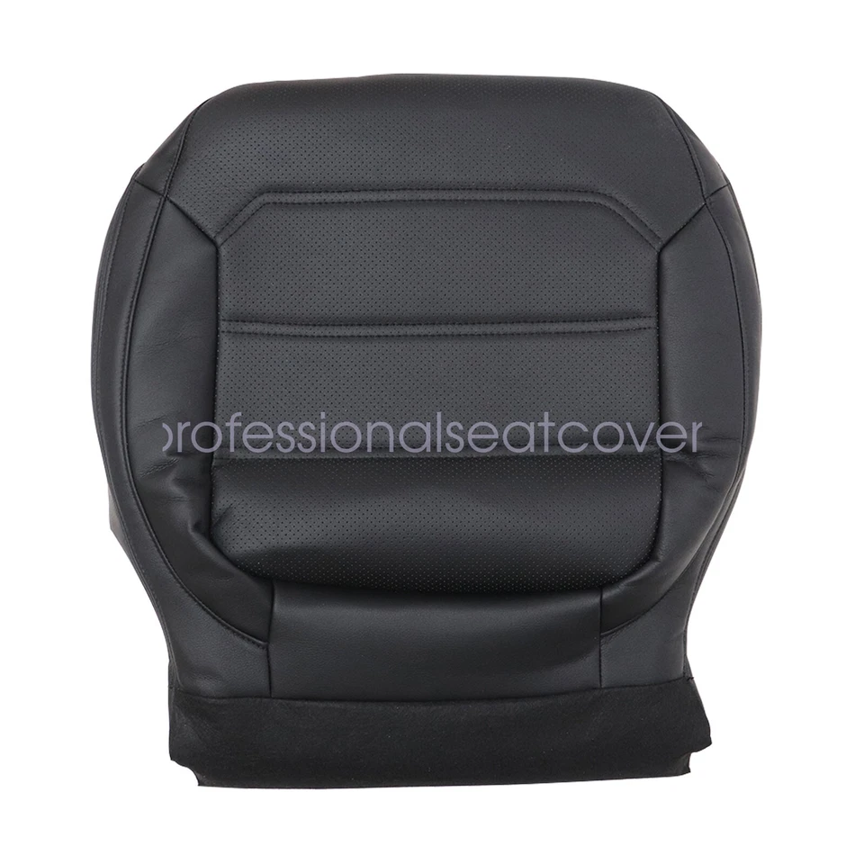 Driver Bottom Leather Seat Cover Black For 2012-2020 Volkswagen Passat PERF - Image 2 of 4