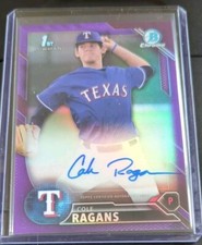 2016 Bowman Draft COLE RAGANS 1st Auto Chrome Purple /250 ROYALS 🔥 💎