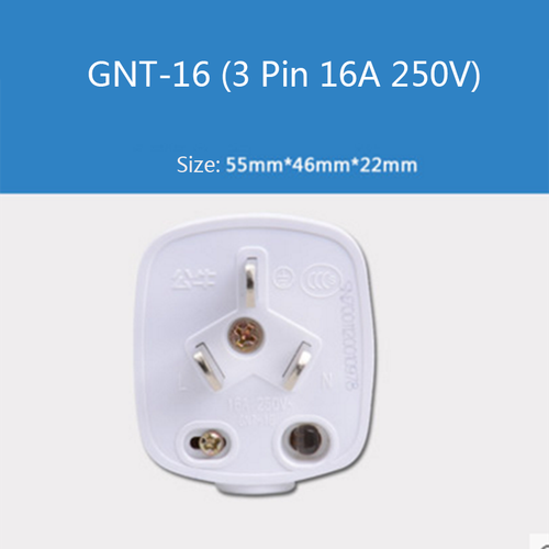 Spina di plastica bianca 10 A 16 A 250 V 2 pin 3 pin mani protezione calore spina - Foto 2 di 5