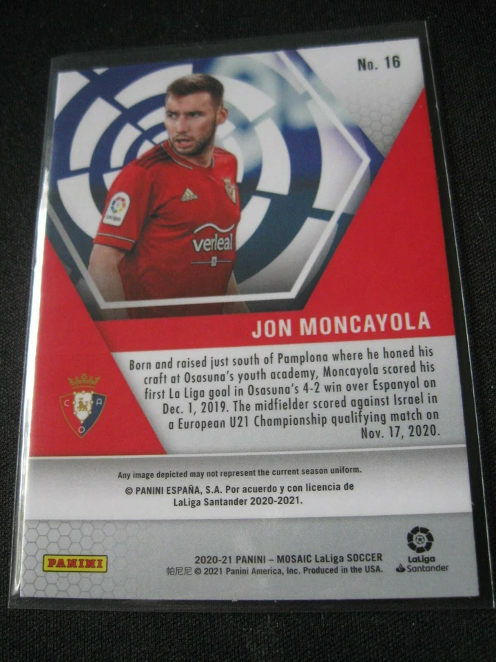 JOHN MONCAYOLA 2020-21 Panini Mosaic La Liga #16 CA Osasuna MINT! RC - Image 2 of 2