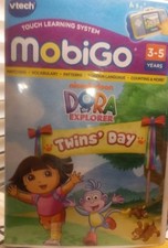 VTech Mobigo Learning System Game Dora The Explorer Twins Day,NEW Still sealed