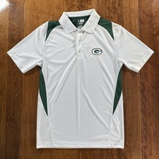 Mens NFL Team apparel Green Bay Packers polo white Small